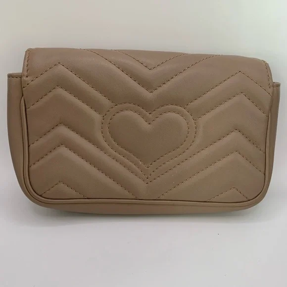 Authentic Gucci GG Marmont super mini matelassé-leather cross-body bag - Picture 2 of 9